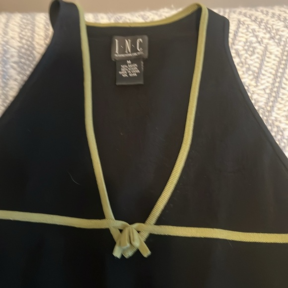 INC black/green top Size M - Picture 2 of 4